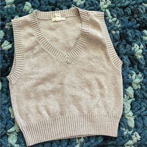 Gray sweater vest